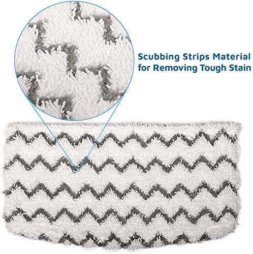 F Flammi Microfiber Mop Replacement Pads Compatible with Shark Steam Mop S1000 S1000A S1000C S1000WM S1001C S2001 (4 Pack)