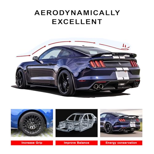 AAriguthel 2015-2023 Mustang Ecoboost Spoiler Compatible with Mustang V6/V8/Shelby/GT/EcoBoost Coupe 2 Door Models GT 350 GT500 Style ABS Trunk Rear Spoiler Wing