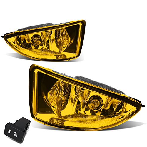 DNA MOTORING FL-ZTL-183-AM Front Bumper Fog Light Driver & Passenger Side Enhance visibility [Compatible with 04-05 Honda Civic DX HX]