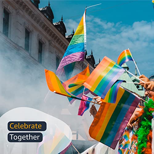 Morex Ribbon 99509/20-815 Grosgrain 1.5" X 20 YD Polyester Striped Rainbow Ribbons for Crafts, Grosgrain Ribbon Pride Decorations Unicorns Gifts for Girls, Gift Wrap Ribbon w/Pride Flags