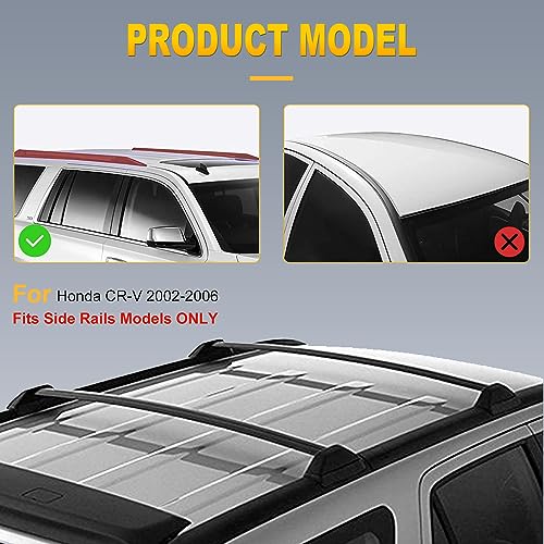 OCPTY Roof Rack Fit for Honda CR-V 2002-2006 Luggage Racks Rooftop Cargo Carrier Bag Luggage Kayak Canoe Bike Snowboard Skiboard