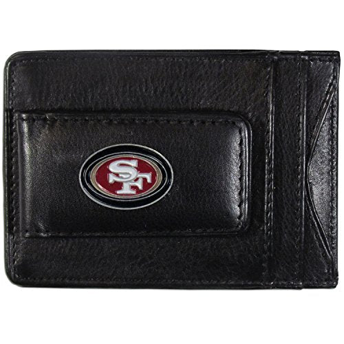 NFL Siskiyou Sports Mens New Orleans Saints Leather Cash & Cardholder One Size Black