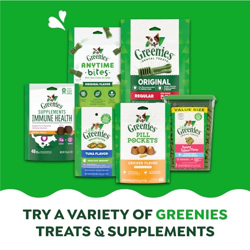 GREENIES PILL POCKETS for Dogs Capsule Size Natural Soft Dog Treats with Real Peanut Butter, 15.8 oz. Pack (60 Treats)