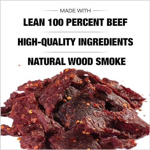 Old Trapper Beef Jerky, Hot & Spicy 10-Ounce Individual Pack, Tender and Spicy Meat Snacks for Lunches or Between Meals, 11 Grams of Protein and 70 Calories per Ounce (Pack of One)