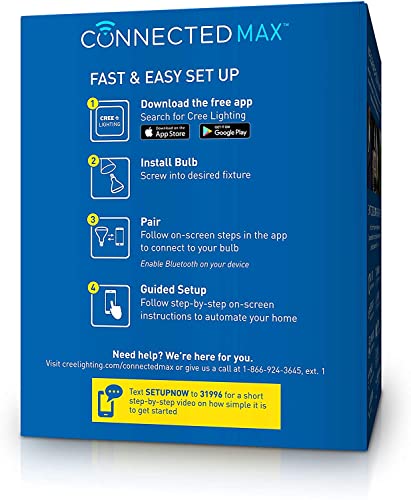 Cree Lighting Connected Max Smart Led Bulb Par38 Outdoor Flood Tunable White + Color Changing, 2.4 Ghz, Works with Alexa and Google Home, No Hub Required, Bluetooth + WiFi, 1Pk