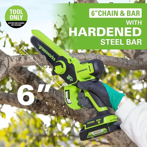 Greenworks 24V 6” Brushless Pruning Saw, Tool Only