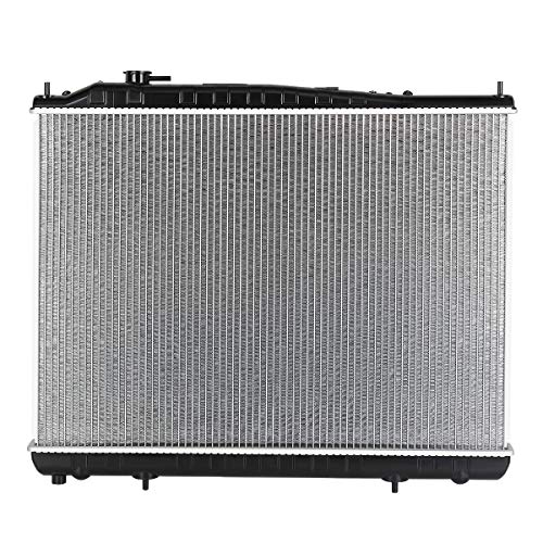 DNA Motoring OEM-RA-2459 OE Style Aluminum Cooling Radiator Replacement Compatible with 01-03 Infiniti QX4 / 01-04 Pathfinder AT, 27" W X 19-11/16" H X 5/8" D, 1-3/8" Inlet, 1-3/8" Outlet