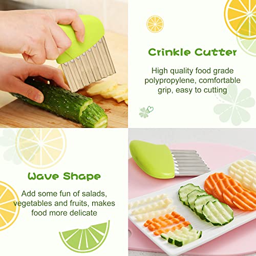 Suhctuptx Kids Kitchen Knives, Nylon Toddler Knife Set with Crinkle Cutter, Kid Safe Knife for Real Cooking, Toddlers Friendly Knifes for Kitchen Cooking & Cutting Bread Vegetable Fruit Cake