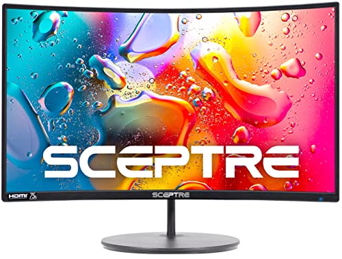 Sceptre Curved 24-inch Gaming Monitor 1080p R1500 98% sRGB HDMI x2 VGA Build-in Speakers, VESA Wall Mount Machine Black (C248W-1920RN Series)