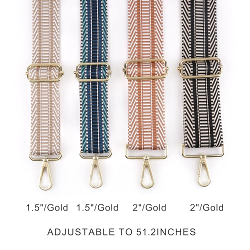 Wide Purse Straps Replacement Crossbody: Adjustable Purse Strap Crossbody 2" Shoulder Strap for Bags