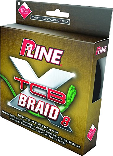 P-Line XTCB 8 Carrier Teflon Coated 150 Yard Braided Fishing Line, 80 lb, Yellow (750182707)