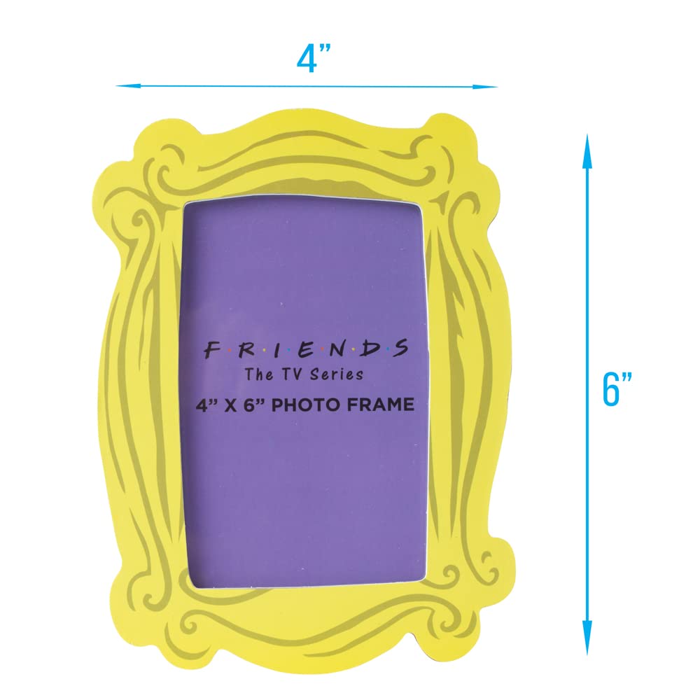 Silver Buffalo Friends Photo Picture Frame, Yellow, 4 x 6 Inches