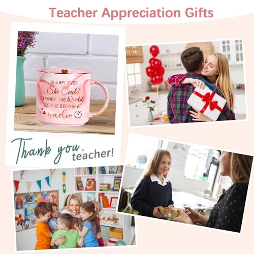 Teacher Appreciation Gifts for Women,12oz Novelty Coffee Mug Gifts for Teacher,Graduation Gifts for Her Inspirational Teacher,Personalized Teacher Gifts for Appreciation Week Birthday Back to School