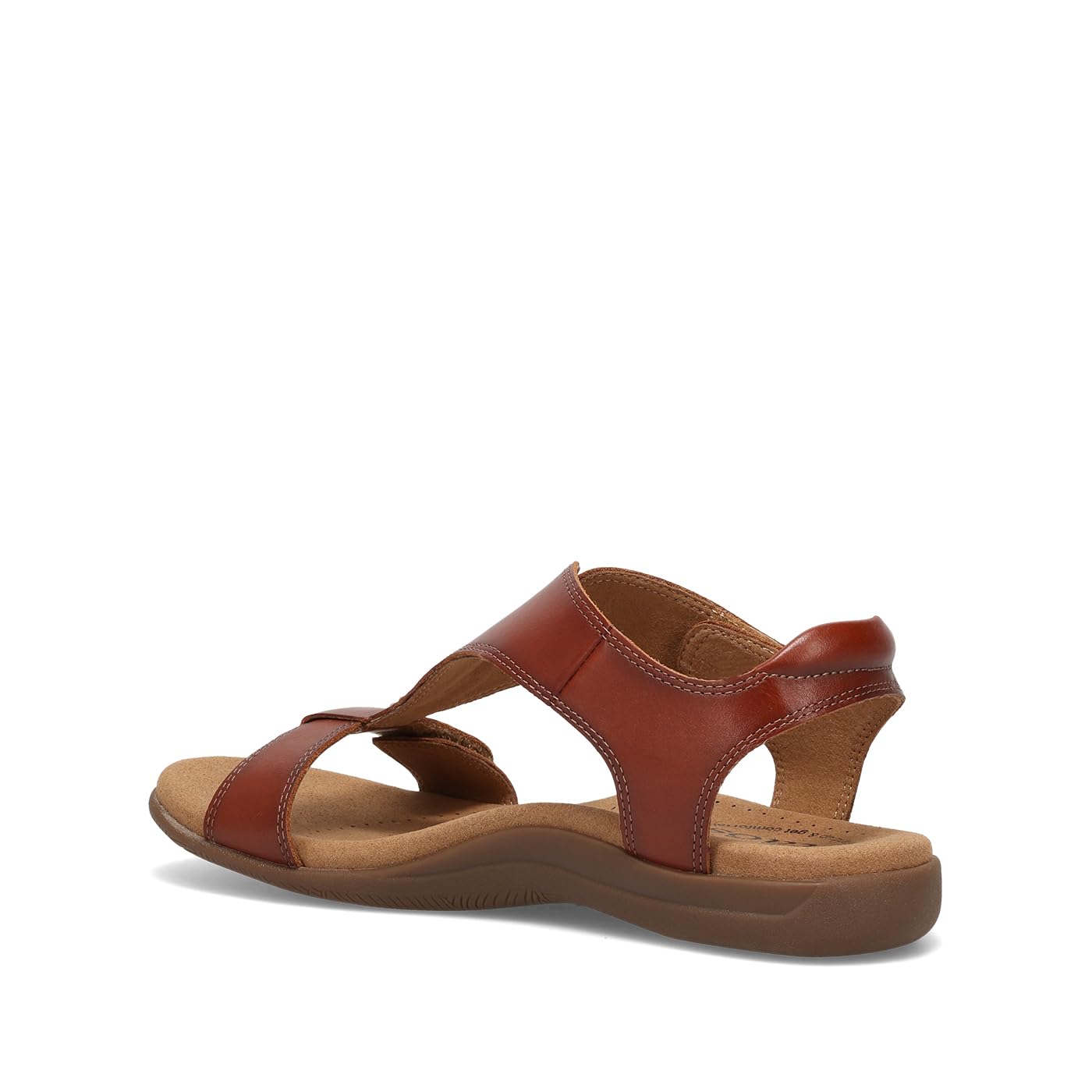 Taos The Show Premium Leather Women's Sandal - Experience Everyday Style, Comfort, Arch Support, Cooling Gel Padding and an Adjustable Fit for Exceptional Walking Comfort Cognac 10 (M) US