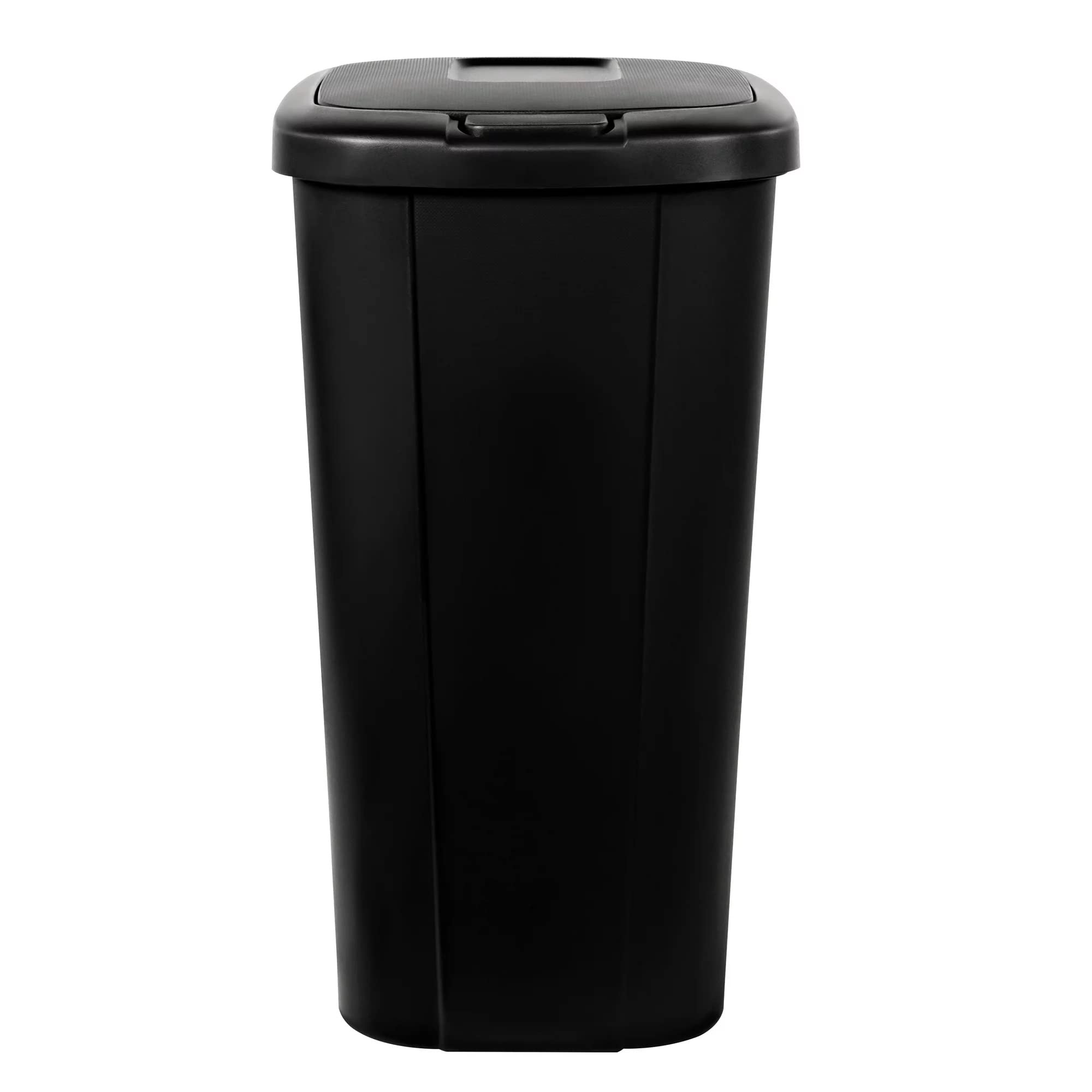 Solid Color 13.3 Gal Touch Top Plastic Trash Can, Spring Loaded Lid Garbage Bin for Kitchen,Home, Bedroom, Bathroom,Office & Slim Space-Saving