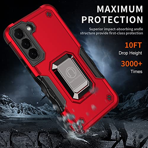 TORRTOWAY Case for Samsung Galaxy S23 Plus Case Galaxy S23+ Case Kickstand Holder Built-in Magnetic Car Mount Shockproof Camera Protective Case for Samsung Galaxy S23 Plus 5G Phone Case (Black)