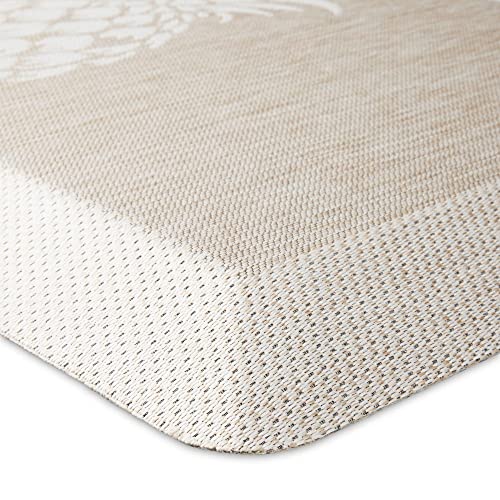 Martha Stewart Aloha Modern Pineapple Anti-Fatigue Air-Infused Kitchen Mat, Beige, 19.6"x32"