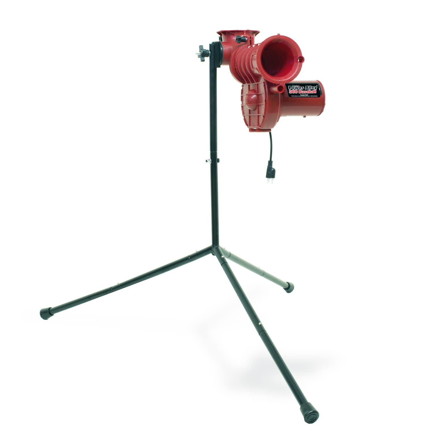 Heater Sports Power Alley Lite 360 Baseball Pitching Machine - Pitches Lite Balls 40-80 MPH Fastballs, Sliders, & Curves | Accurate, Durable, & Portable Training Tool for Batting & Field Practice