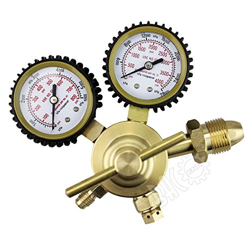 BACOENG Nitrogen Regulator with 0-800 PSI Delivery Pressure, Inlet Connection and 1/4-Inch Male Flare Outlet Connection