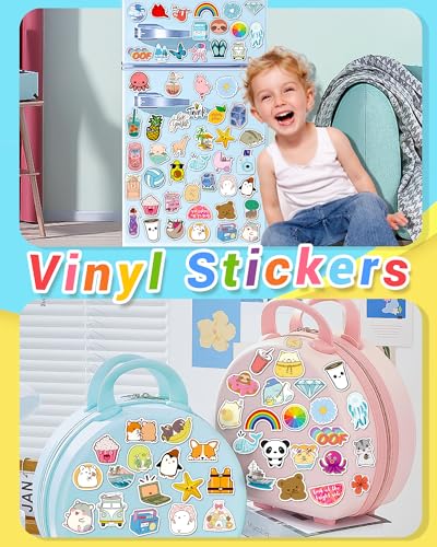 100 PCS Cute Water Bottle Stickers for Kids, Waterproof Vinyl Stickers for Laptop Scrapbook Classroom Students School Supplies Aesthetic Sticker Packs Prizes for Kids Adults Teens Girls