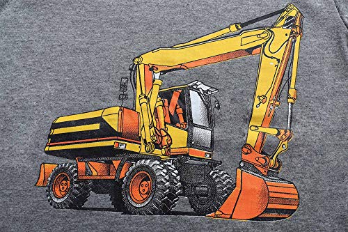 Little Hand 4 Piece Pajamas for Boys Digger Pajama Excavator Pjs Summer Toddler Truck Short Sets 6-7 Years