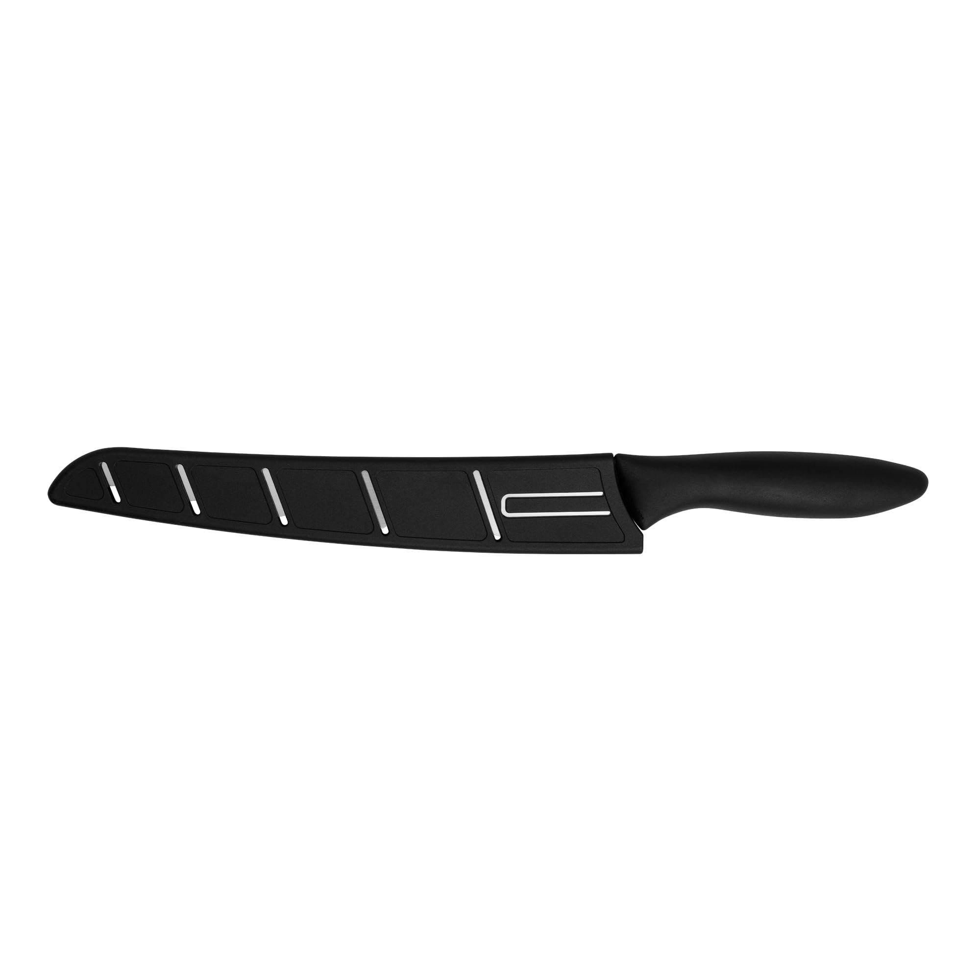 Kershaw 8-Inch Serrated Bread Knife - Razor Sharp Stainless Steel Blade for Clean Cuts and Fewer Crumbs, Ergonomic Handle, Includes Sheath