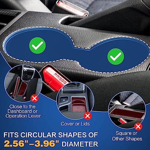 Vondior 2023 Upgraded Car Cup Holder Expander Tray, 4-in-1 Detachable Tray Table with Phone Holder, Dual Cup Holder Compatible with Yeti/Hydro Flask, Road Trip Essentials Car Accessories