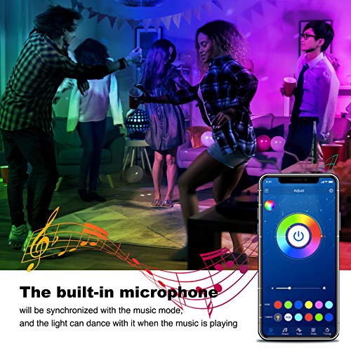 DAYBETTER Smart Led Lights 30 ft, 5050 RGB Led Strip Lights Kits with 24 Keys Remote, App Control Timer Schedule Led Music Strip Lights