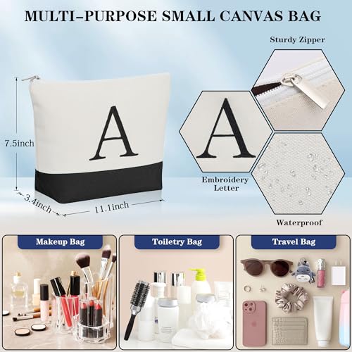 YOOLIFE Personalized Initial Beach Tote Bag, Waterproof Bag Beach Essentials Large Travel Bag for Women Teacher Appreciation Gifts Mom Gifts Unique Girlfriend Wife Grandma Gifts for Women Her Letter R