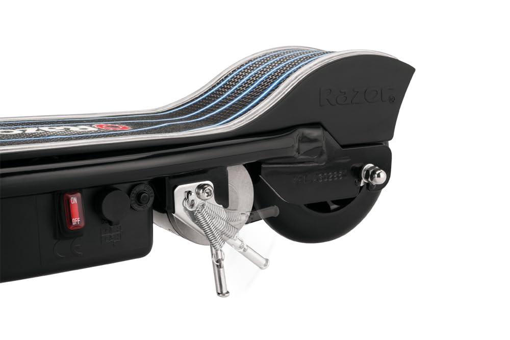 Razor E100 Glow Electric Scooter for Kids Age 8 and Up, LED Light-Up Deck, 8" Air-filled Front Tire, Up to 40 min Continuous Ride Time