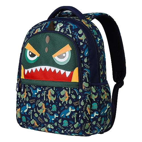 NOHOO Kids Backpack, 16" Lightweight School Backpack, Cool Animal Boys Waterproof Backpacks for Preschool, Primary, Elementary, Middle, Teen