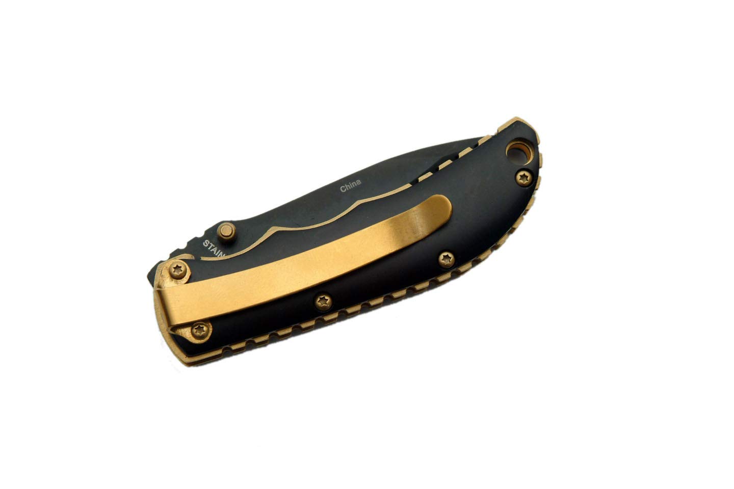 Rite Edge 211193-BE Bear Folding Knife, Black/Gold