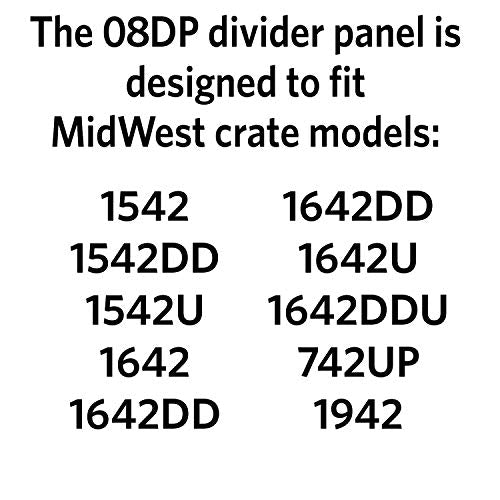 MidWest Homes for Pets Dog Crate Replacement Divider Panel FFits models 1542, 1542DD, 1542U, 1542DDU, 1642, 1642DD, 1642U, 1642DDU, 742UP, 1942, B42, B42DD; 08DP; Black