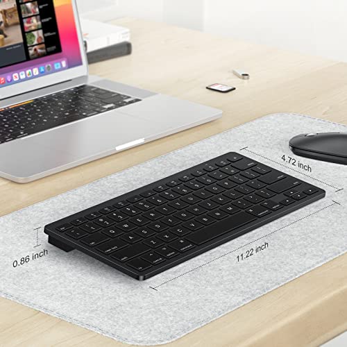 OMOTON Bluetooth Keyboard for Mac, Compact Wireless Keyboard Compatible with MacBook Pro/Air, iMac, iMac Pro, Mac Mini, Mac Pro Laptop and PC, Dark Black