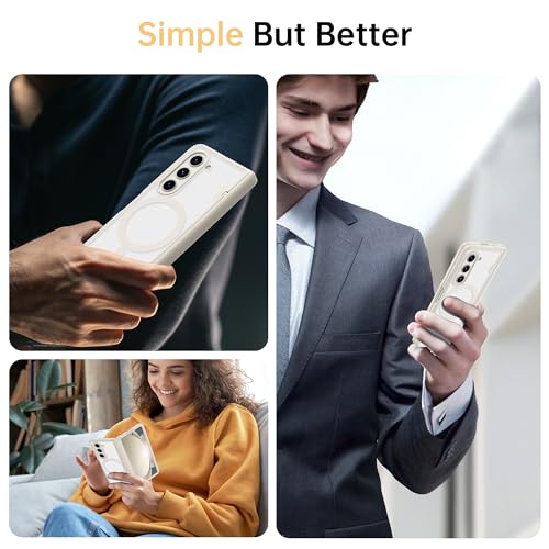 MOBOSI for Z Fold 5 Case Magnetic Hinge Coverage Protection, [Compatible with Magsafe], Galaxy Z Fold 5 Case Front Screen Protector, Shockproof Full Body Phone Case for Samsung Galaxy Z Fold 5, Black