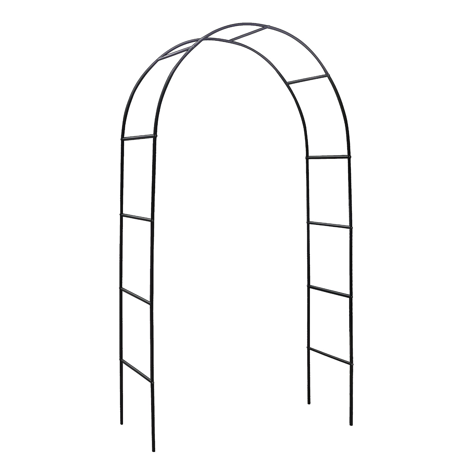 Metal Pergola Arbor, Outdoor Flower Garden Arch Trellis, Steel Garden Arbor for Climbing Plants, Wedding Decoration, 7'8" H x 4'5" W