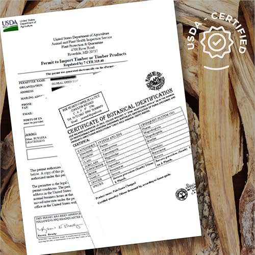 Almacura Palo Santo Premium Sticks (20), Smudging Incense High Resine, Pure Palo Santo Wood Certified from Peru. Ethically Sustainably Harvested. Protection, Meditation, Spiritual Cleansing