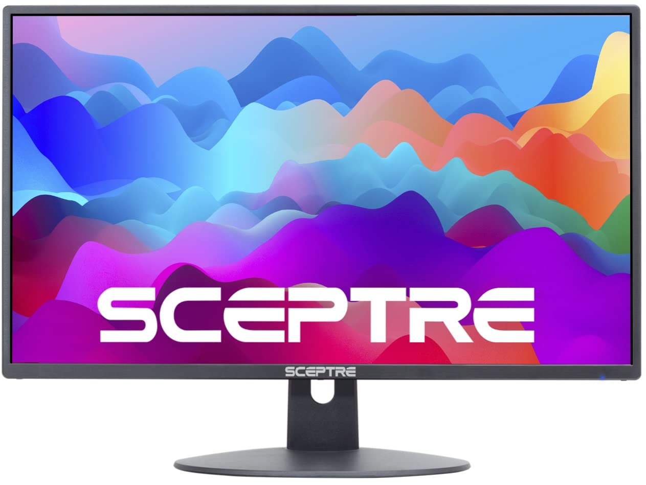 Sceptre E249W-19203R 24-inch FHD LED Gaming Monitor 2X HDMI VGA 75Hz Build-in Speakers, Machine Black