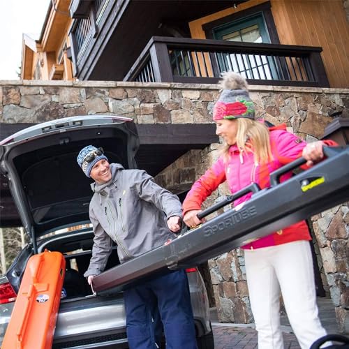 Sportube Protective Travel Ski Case, Lightweight & Lockable w/Easy Pull Handle, Series 1