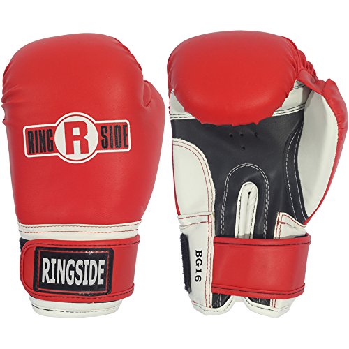 Ringside Pro Style Boxing Training Kickboxing Muay Thai Sparring Gloves, Youth, Black/Pink