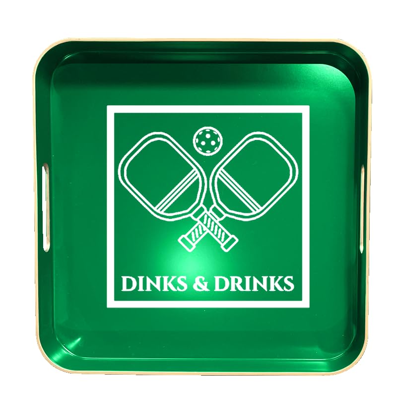 Pickleball Prep Dinks & Drinks Outdoor Entertaining Tray (Blue)