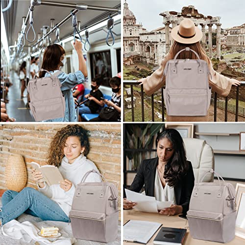 KROSER Laptop Backpack 17" Stylish Backpack Water Repellent College Casual Daypack with USB Port Travel Business Work Bag for Men/Women-Black