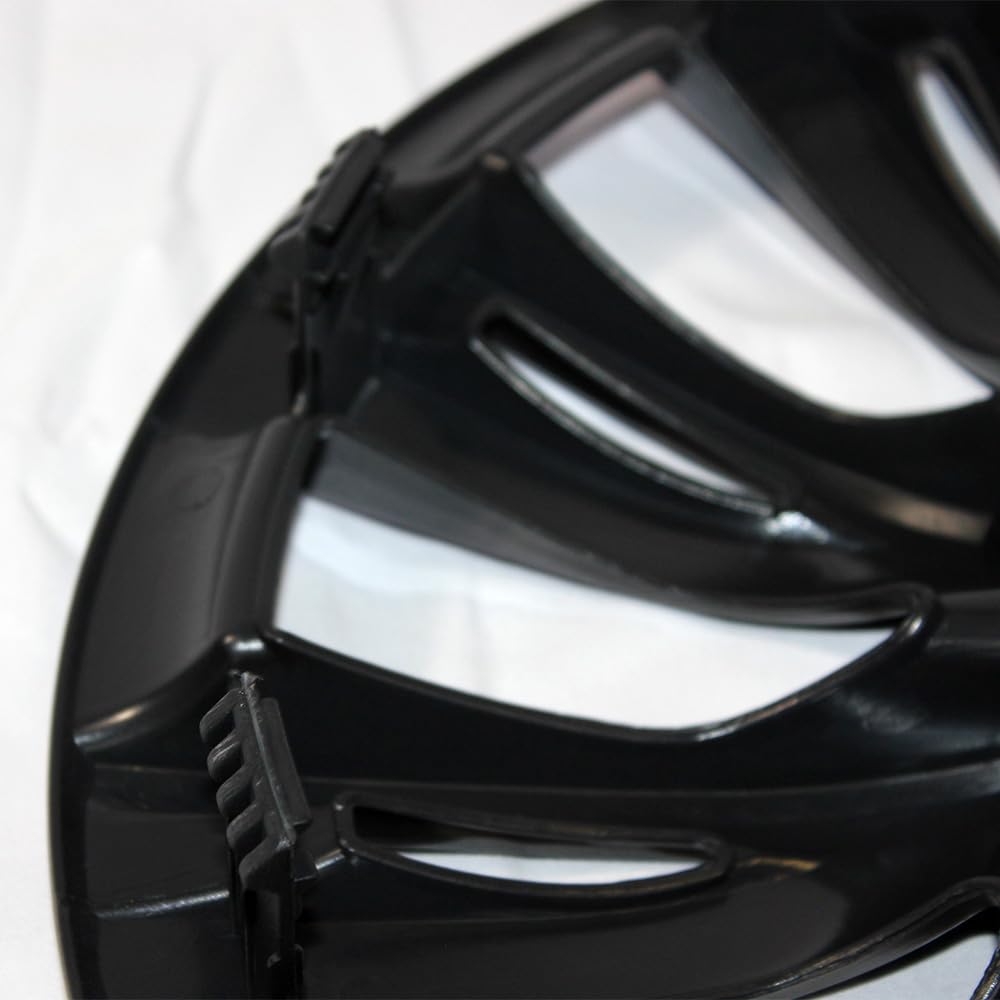 Set of 4 15" 10 Split Spoke Wheel Covers - Gloss Black