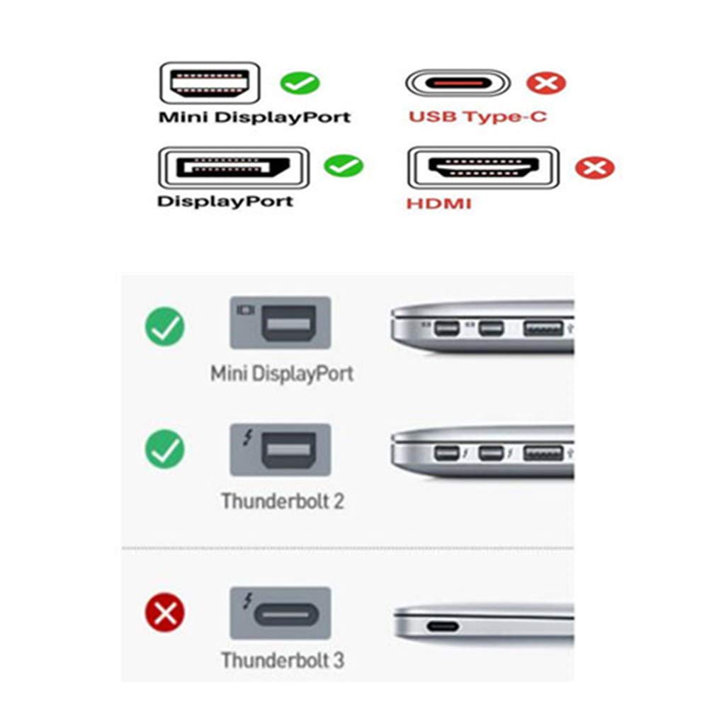 CABLEDECONN 1M 3.3FT Mini DP to DisplayPort 8K Cable 8K(7680x4320)@60Hz 4K@144Hz DisplayPort 1.4 Bi-Directional Transmission DisplayPort to Mini DisplayPort 8K Cable