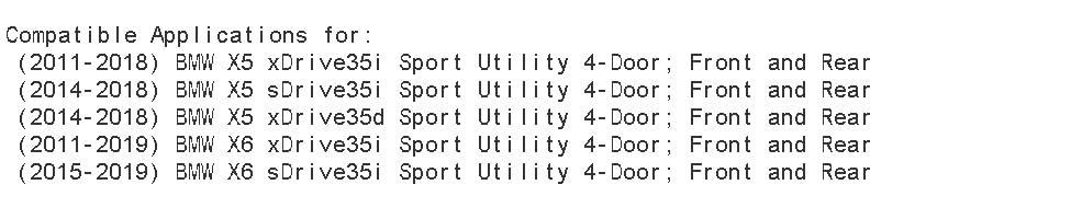 PowerSport Front Rear Brakes and Rotors Kit |Front Rear Brake Pads| Brake Rotors and Pads| Ceramic Brake Pads and Rotors |fits 2011-2018 BMW X5, 2011-2019 BMW X6