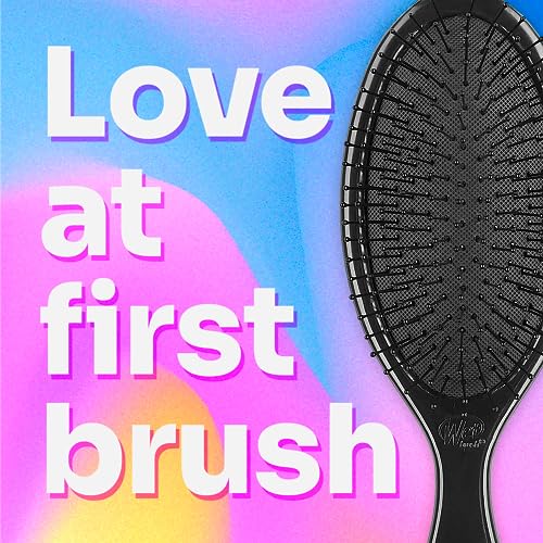 Wet Brush Original Detangler Hair Brush Frosty Kit - Ultra-Soft IntelliFlex Bristles - Detangling Brush Glides Through Tangles For All Hair Types (Wet Dry & Damaged) - 1 Brush & 1 Scrunchie