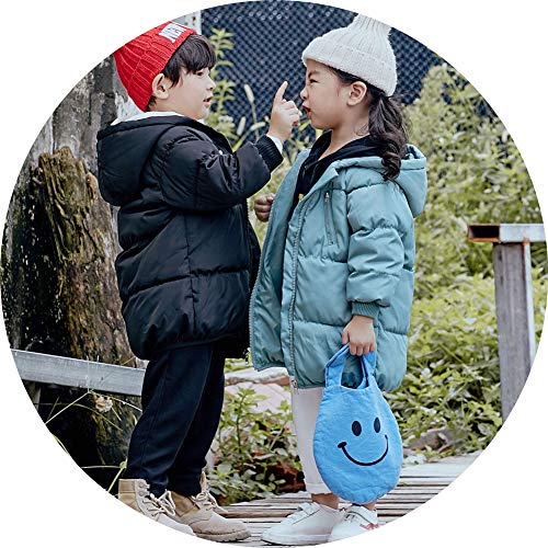 LANBAOSI Baby Boys Girls Winter Coat Toddler Kids Warm Hooded Jacket Outerwear Black