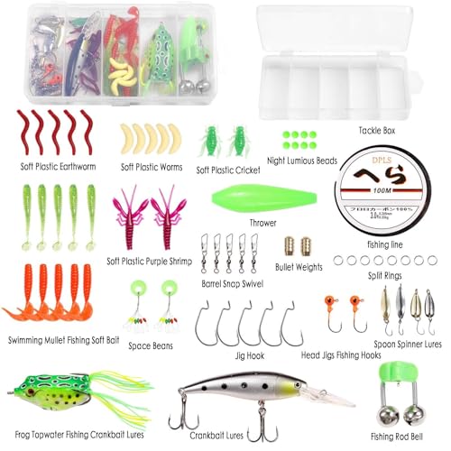 Gamashino Kids Fishing Pole Set - 2Pack Rod and Reel Combo Kit with Tackle Box Fishing Line for Children Beginner (Blue+Pink,4.92)