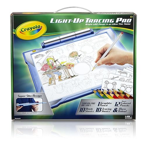 Crayola Light Up Tracing Pad - Blue, Tracing Light Box for Kids, Drawing Pad, Toys for Kids, Holiday Gift for Boys & Girls, Ages 6, 7, 8