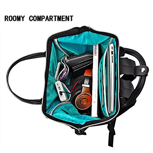 KROSER Laptop Backpack 15.6 Inch Stylish Backpack Doctor Bag Water Repellent College Casual Daypack with USB Port Travel Business Work Bag for Men/Women-Black